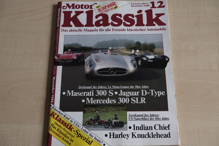 Deckblatt Motor Klassik (12/1986)